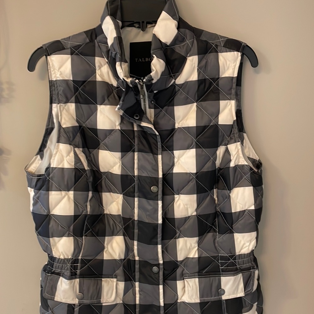 Talbots Vest Jacket. Black and White